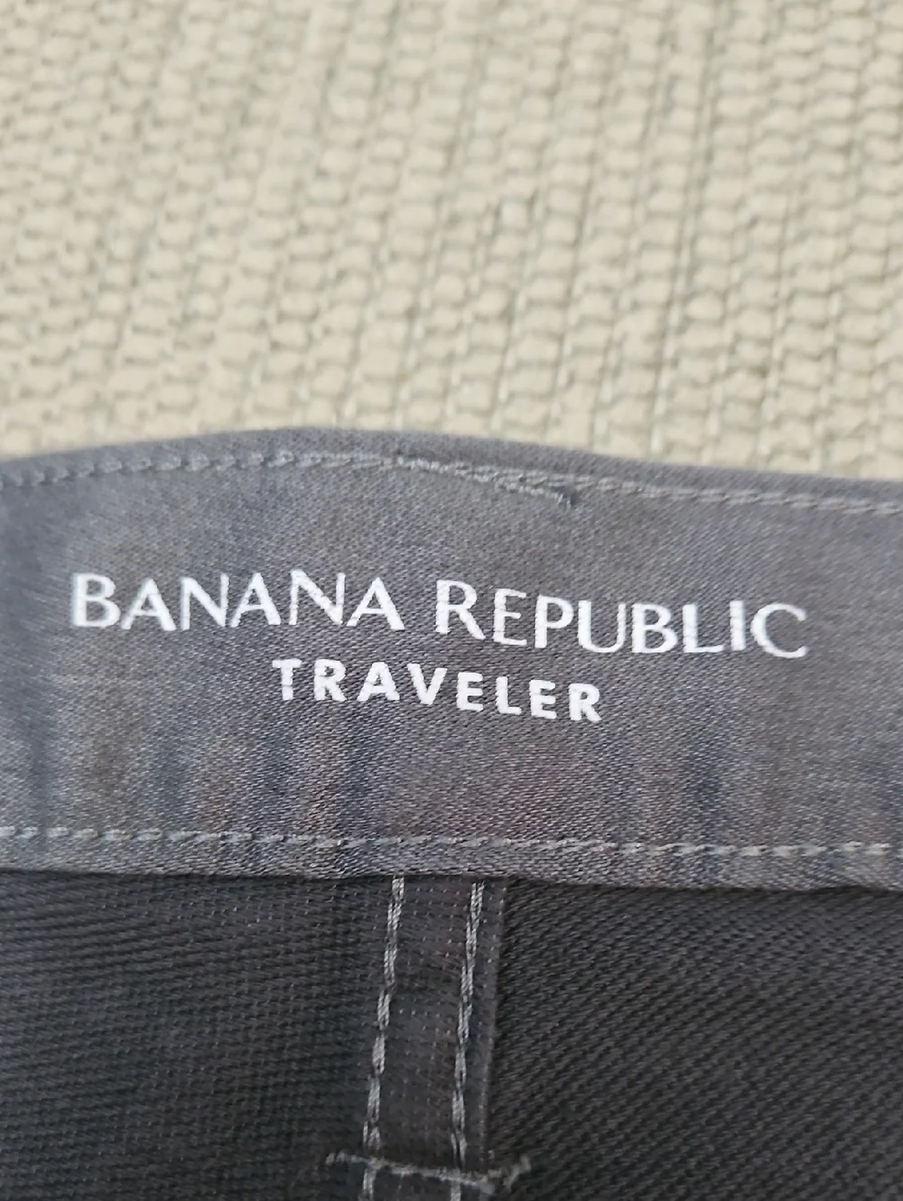 Banana Republic Slim Traveler Pants Men 36 Heathered Grey